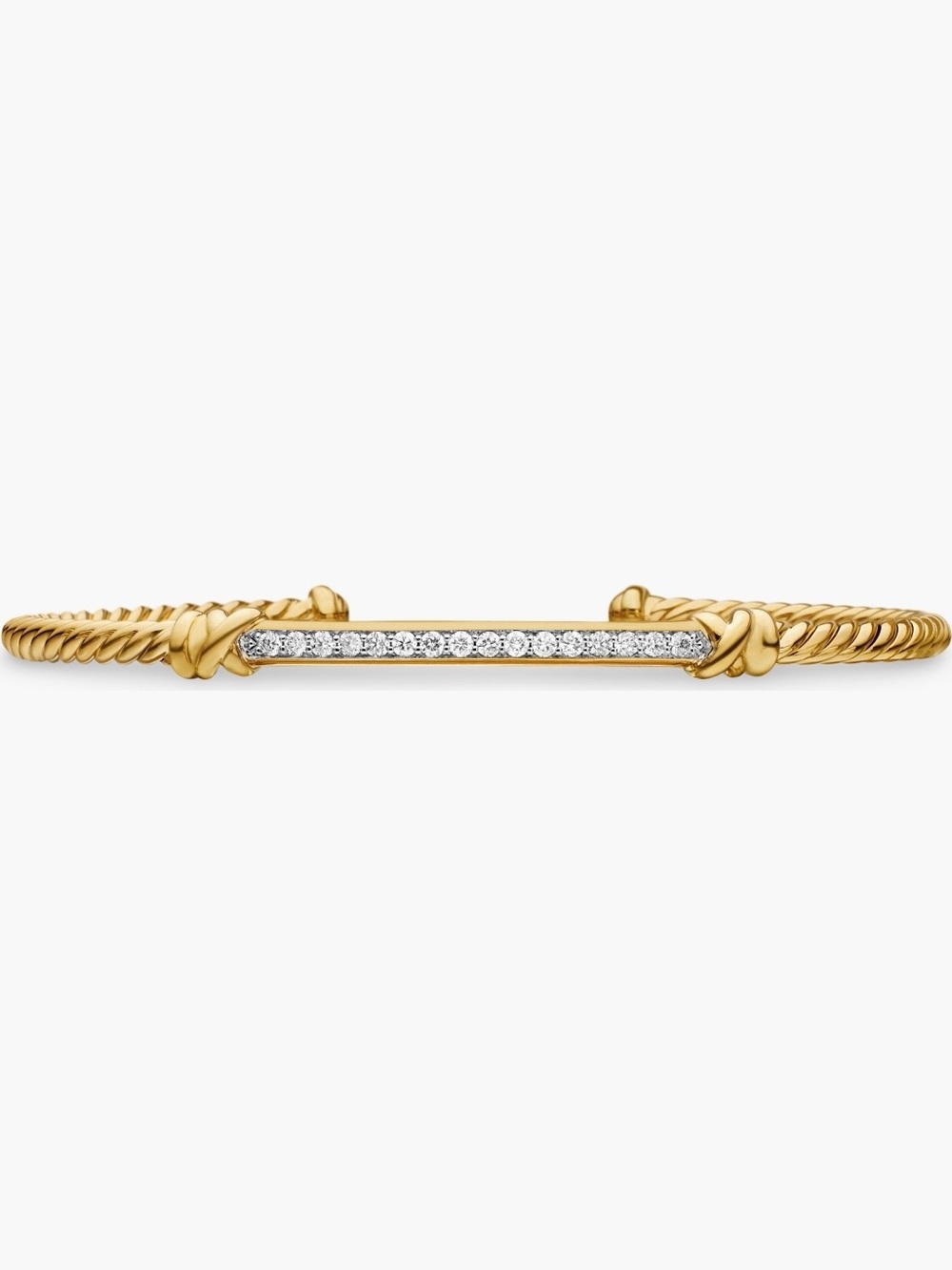 David Yurman Gold petit Helena Cablespira bracelet 3mm size medium
